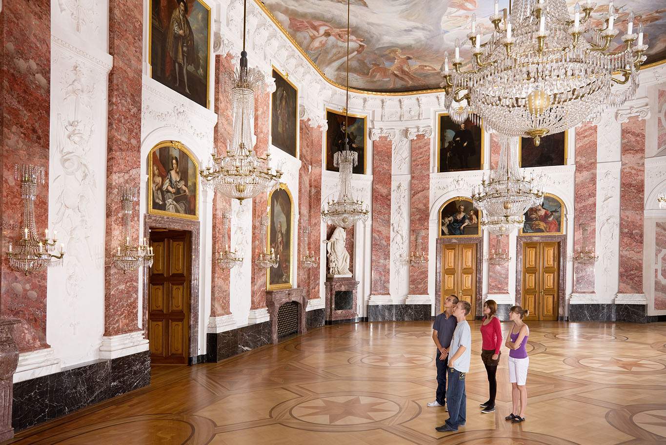 Besucher in Schloss Mannheim