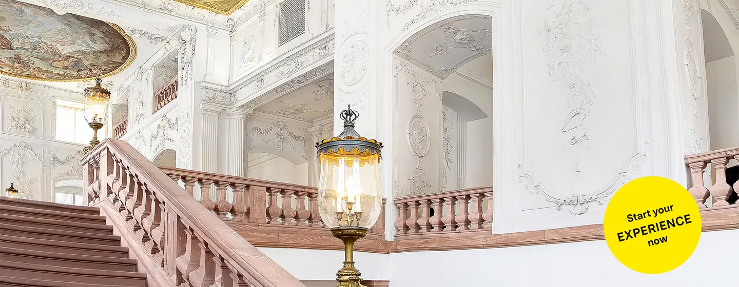 Photo: Staatliche Schlösser und Gärten Baden-Württemberg, Dirk Altenkirch Mannheim Baroque Palace, antechamber with ornamental silver