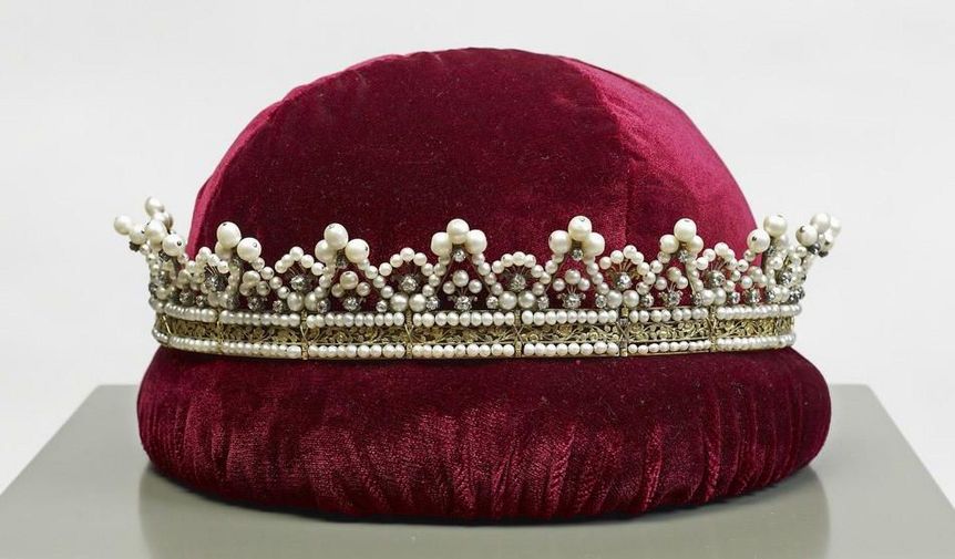 Diadem der Großherzogin Stéphanie, frühes 19. Jahrhundert, Teil der Kroninsignien (Kronjuwelen) von Stéphanie (geb. Beauharnais, 1789-1860)