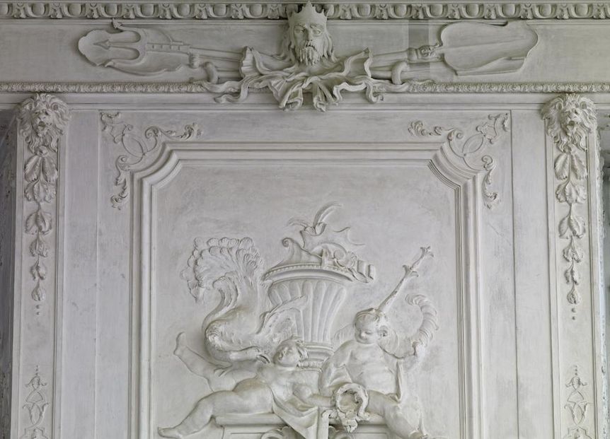 Image: Staatliche Schlösser und Gärten Baden-Württemberg, Arnim Weischer Stucco relief by Paul Egell on the main staircase of Mannheim Palace, 1728